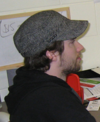 Train driver hat in his natural habitat